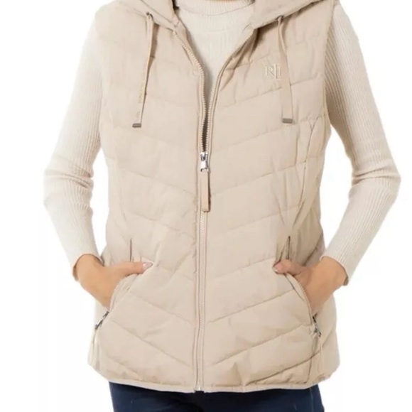 Ralph Lauren Sleeveless Puffer Hood New Size Large - Picture 3 of 12